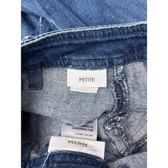 Paige Jeans 25 Petite Womens Anessa High Rise Wide Leg Cropped - Picture 9 of 9